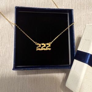 gold 222 necklace